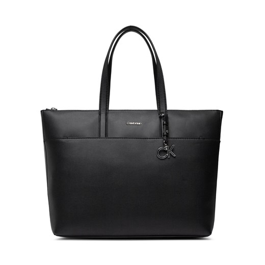 Shopper bag Calvin Klein matowa na ramię wakacyjna duża 