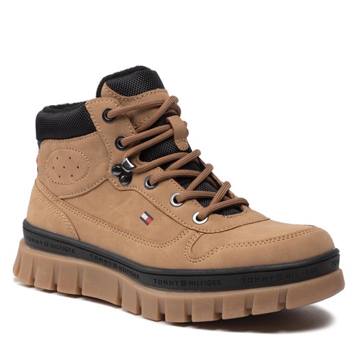 Trzewiki Tommy Hilfiger Lace-up Bootie T3B5-32517-1441 S Camel 524 Tommy Hilfiger 37 wyprzedaż eobuwie.pl