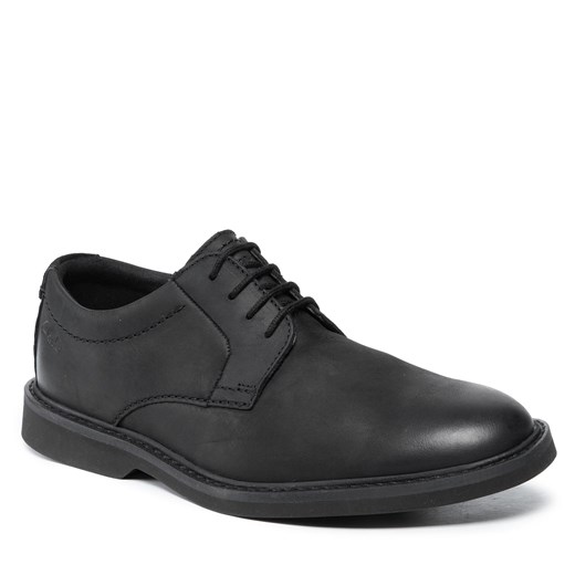Półbuty Clarks Atticus Ltlace 261632397 Black Leather Clarks 40 promocja eobuwie.pl