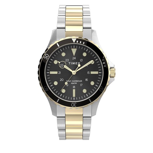 Zegarek Timex Navi Xl TW2U55500 Black/Gold/Silver one size okazyjna cena eobuwie.pl