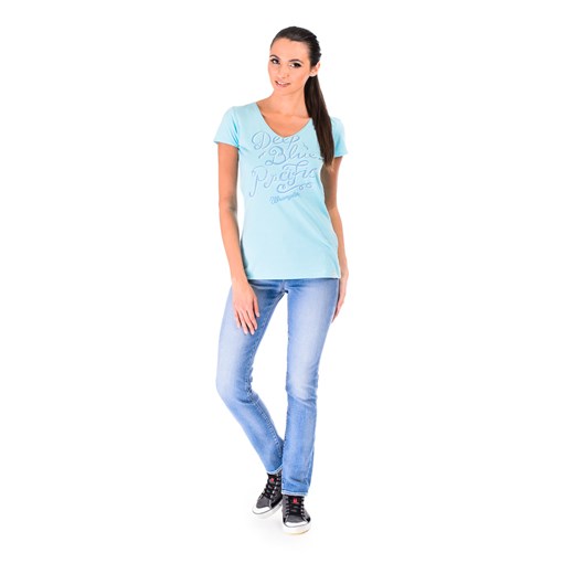 T-shirt Wrangler S/S V-neck T "Angel Blue" be-jeans niebieski damskie