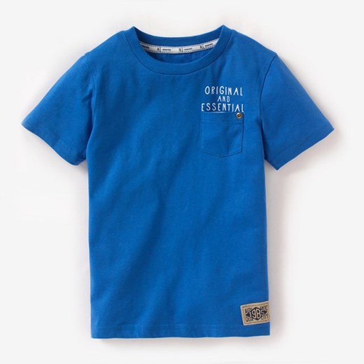T-shirt z krótkim rękawem la-redoute-pl niebieski bawełna
