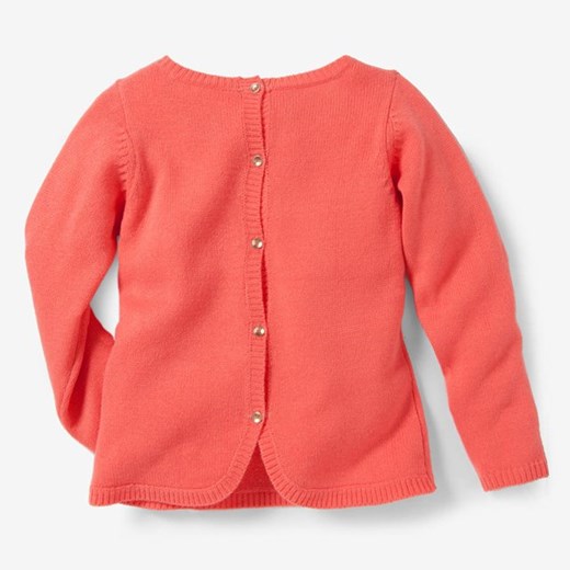 Sweter z guzikami z tyłu la-redoute-pl rozowy akryl