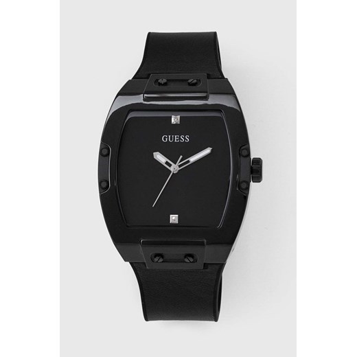 Guess zegarek męski kolor czarny ze sklepu ANSWEAR.com w kategorii Zegarki - zdjęcie 158965921