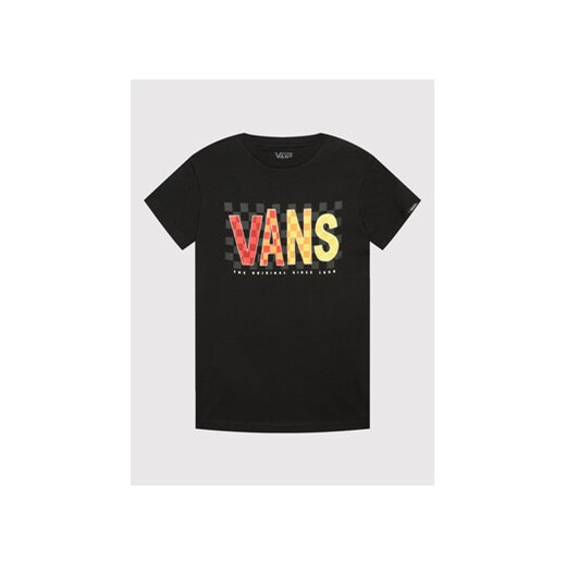 Vans T-Shirt Checks Ss VN0A7TUB Czarny Regular Fit Vans S okazja MODIVO