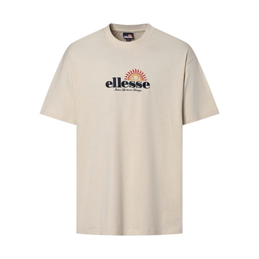 ellesse T-shirt męski Mężczyźni Bawełna beżowy jednolity ze sklepu vangraaf w kategorii T-shirty męskie - zdjęcie 158972134