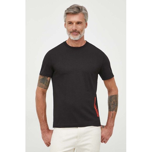 Calvin Klein t-shirt bawełniany kolor czarny z nadrukiem Calvin Klein S ANSWEAR.com