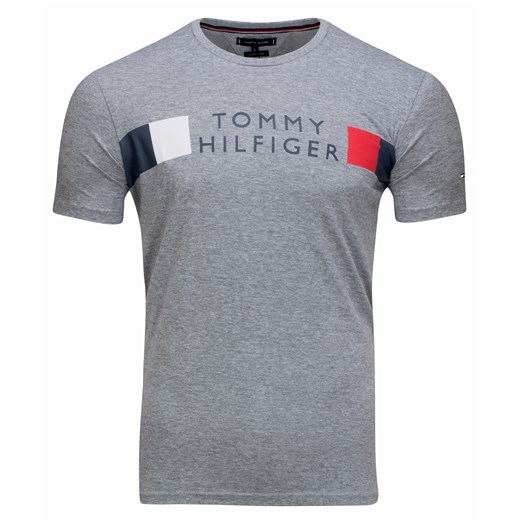 Koszulka Tommy Hilfiger RWB Stripe Tee szara Tommy Hilfiger L okazyjna cena DRESSU