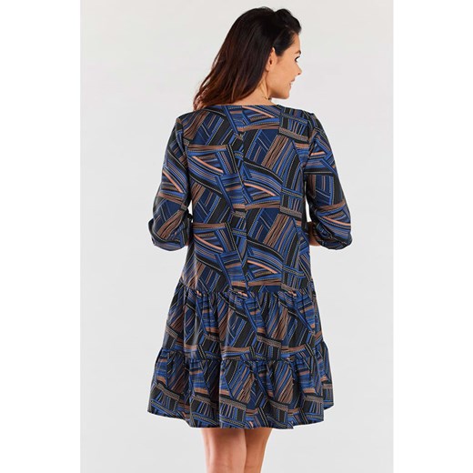 Awama Sukienka w kolorze brązowo-niebieskim L/XL Limango Polska