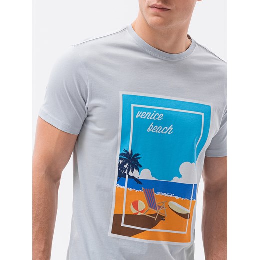T-shirt męski Ombre z krótkim rękawem na wiosnę 