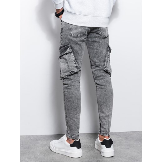 Spodnie męskie jeansowe - szare V1 P1079 XL okazja ombre