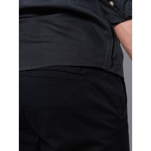 Spodnie męskie chino - czarne V2 P894 M ombre