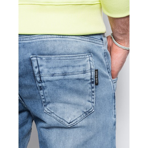 Spodnie męskie jeansowe joggery - jasnoniebieskie P907 XL ombre