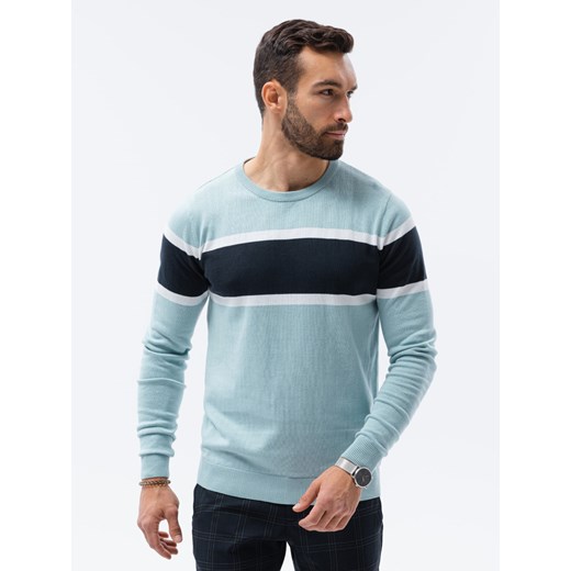 Sweter męski - jasnoniebieski V7 E190 XXL ombre okazja
