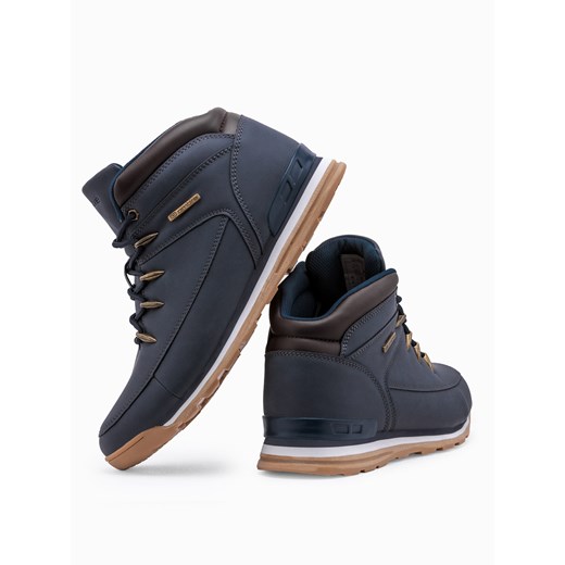 Buty męskie trapery ocieplane - granatowe V2 T313 41 ombre