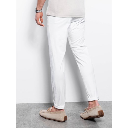 Spodnie męskie chino - białe V5 P894 XXL ombre