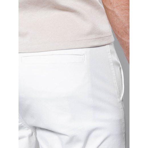 Spodnie męskie chino - białe V5 P894 S ombre