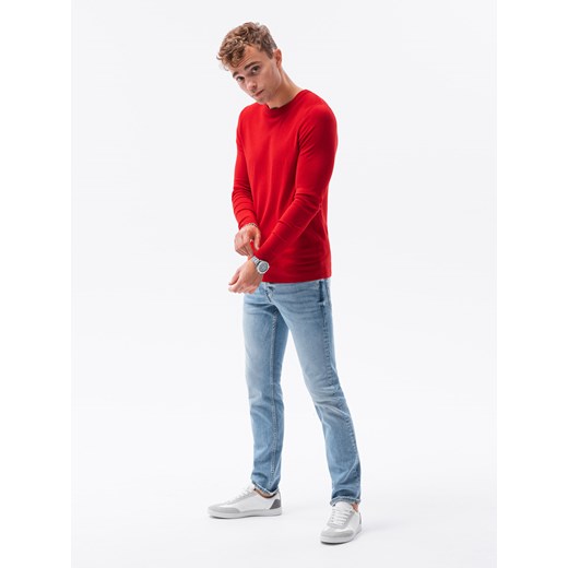 Elegancki sweter męski - czerwony V5 E177 L ombre