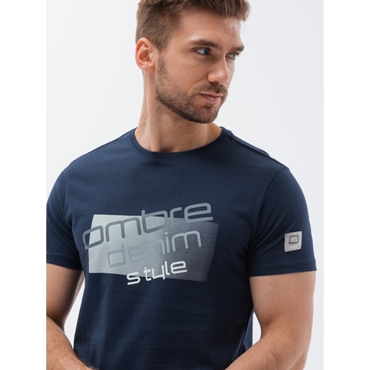 T-shirt męski granatowy Ombre 