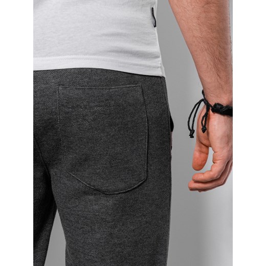 Spodnie męskie dresowe joggery - grafitowe V3 P1036 L wyprzedaż ombre