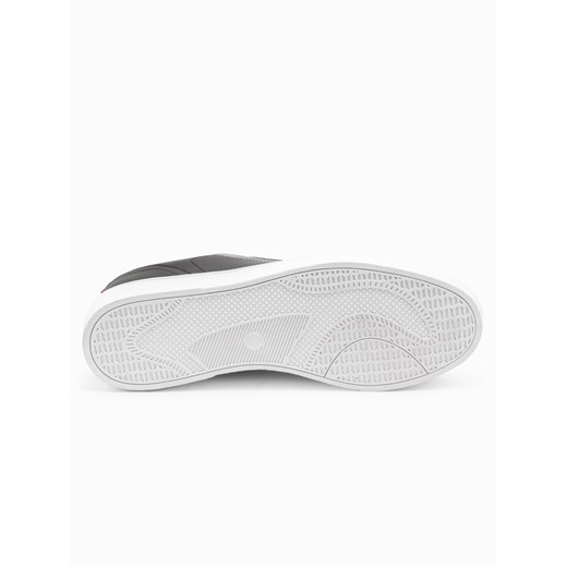 Buty męskie sneakersy z kontrastowymi detalami - czarne V3 OM-FOSL-0112 42 ombre
