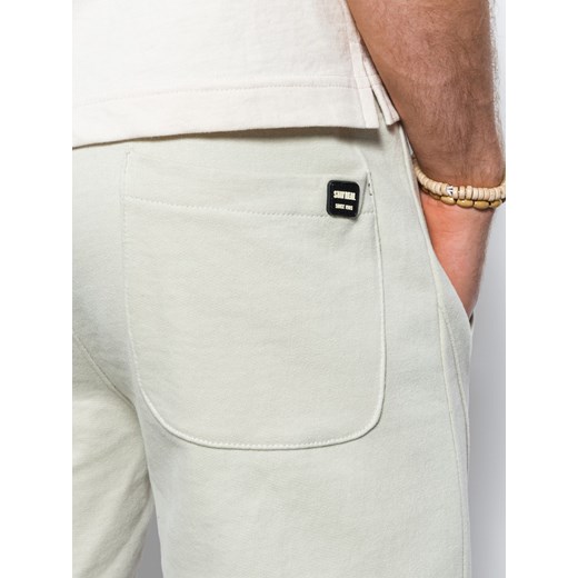 Spodnie męskie dresowe joggery - jasnozielone V1 P948 L ombre