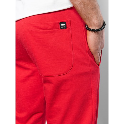 Spodnie męskie dresowe - czerwone V5 P950 L promocja ombre