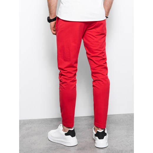 Spodnie męskie dresowe - czerwone V5 P950 M promocyjna cena ombre