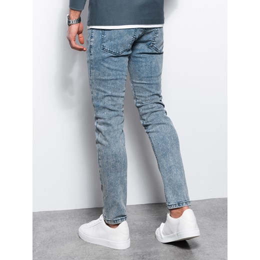 Spodnie męskie jeansowe SKINNY FIT - jasnoniebieskie V2 P1062 M ombre