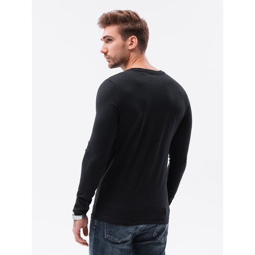 Longsleeve męski bez nadruku - czarny L135 XXL ombre