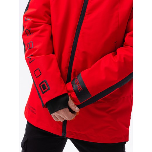Sportowa kurtka męska - czerwona V2 C455 S okazyjna cena ombre
