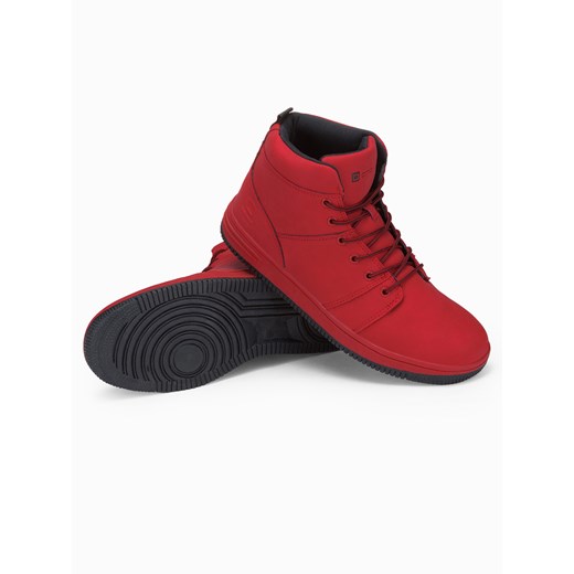 Buty męskie sneakersy - czerwone V1 T311 40 ombre