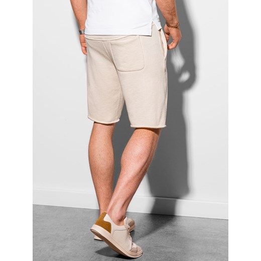 Krótkie spodenki męskie dresowe - białe W299 XL ombre