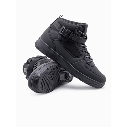 Buty męskie sneakersy za kostkę - czarne V1 T317 45 ombre