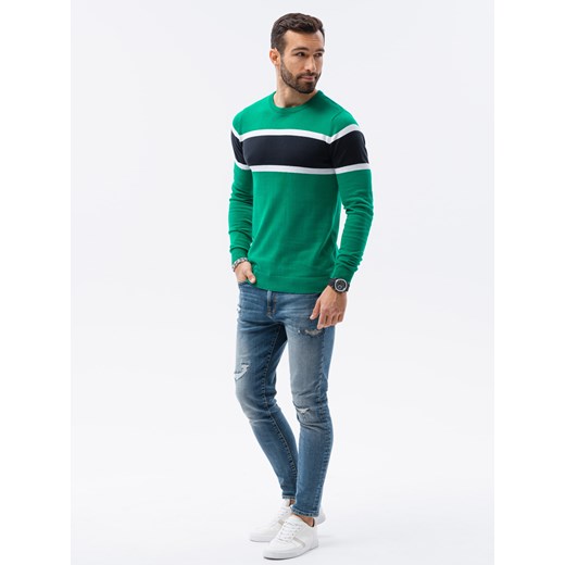 Sweter męski - zielony V4 E190 XXL ombre okazyjna cena