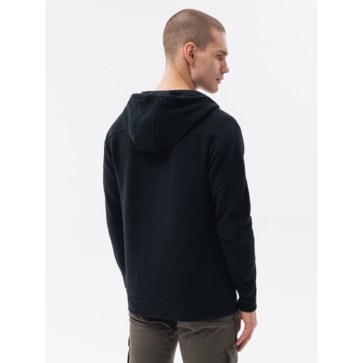 Bluza męska rozpinana z kapturem - czarna V3 B1157 XXL ombre