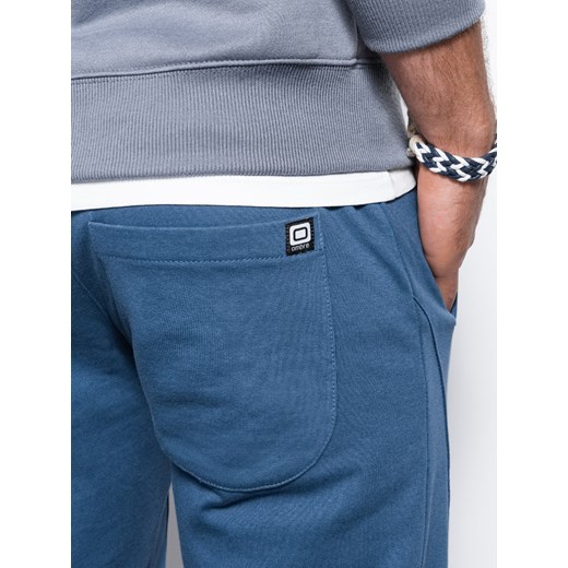 Spodnie męskie dresowe joggery - granatowe V4 P948 M ombre