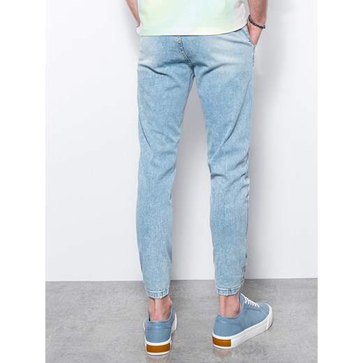 Spodnie męskie jeansowe SLIM FIT - jasno niebieskie V1 P1077 XXL ombre