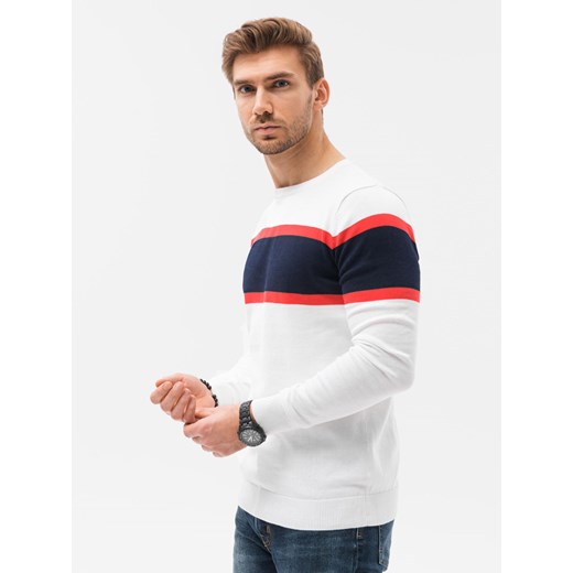 Sweter męski - biały V5 E190 L ombre
