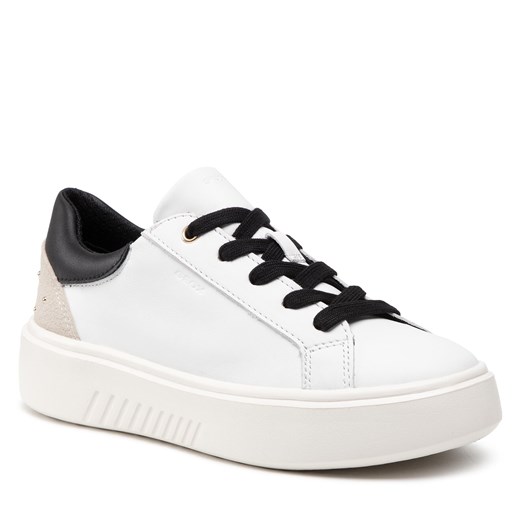Sneakersy Geox D Nhenbus A D168DA 08554 C0404 White/Black Geox dostępne inne rozmiary wyprzedaż eobuwie.pl
