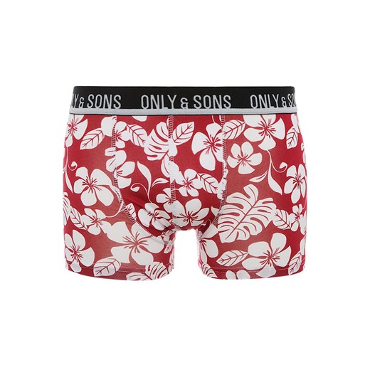 Only & Sons ONSKALL Panty white hawaii leaves red zalando bezowy abstrakcyjne wzory