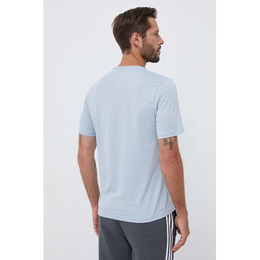 adidas t-shirt bawełniany kolor niebieski gładki M ANSWEAR.com