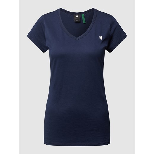 T-shirt o kroju slim fit z dekoltem w serek model ‘Eyben’ XS Peek&Cloppenburg 