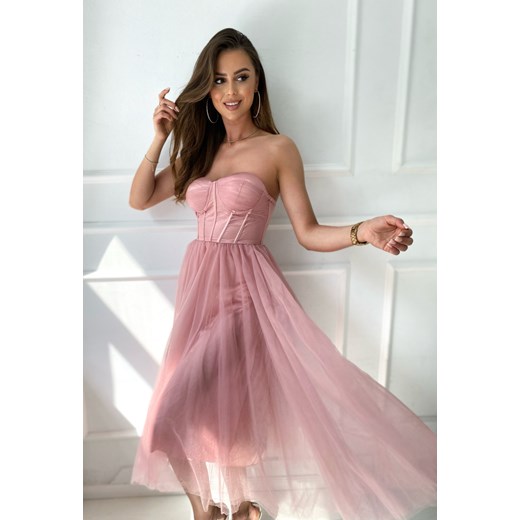 Sukienka pudrowa tiulowa Lili Butik Lalala S butiklalala