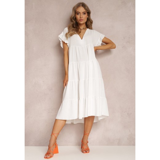 Biała Sukienka Hippene Renee L wyprzedaż Renee odzież