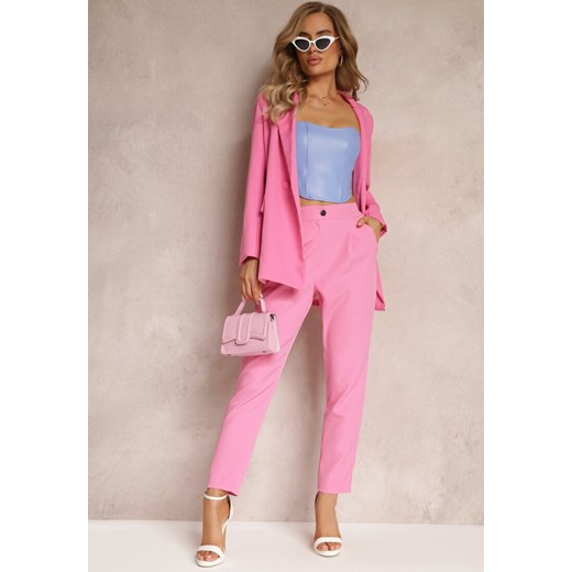 Różowe Spodnie Cygaretki Zalko ze sklepu Renee odzież w kategorii Spodnie damskie - zdjęcie 159096882