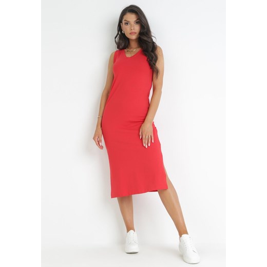 Czerwona Sukienka Nidil ze sklepu Born2be Odzież w kategorii Sukienki - zdjęcie 159097414