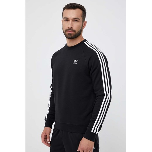 adidas Originals bluza 3-Stripes męska kolor czarny z aplikacją IM2087 ze sklepu ANSWEAR.com w kategorii Bluzy męskie - zdjęcie 159097582