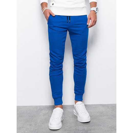 Spodnie męskie dresowe - niebieskie P1005 L ombre promocyjna cena