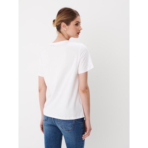 Mohito - T-shirt z printem - Biały Mohito L Mohito
